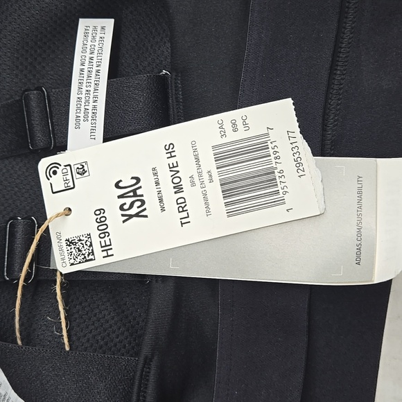 NEW Adidas TLRD Move High Support Sports Bra Extra Small XS - Picture 4 of 9